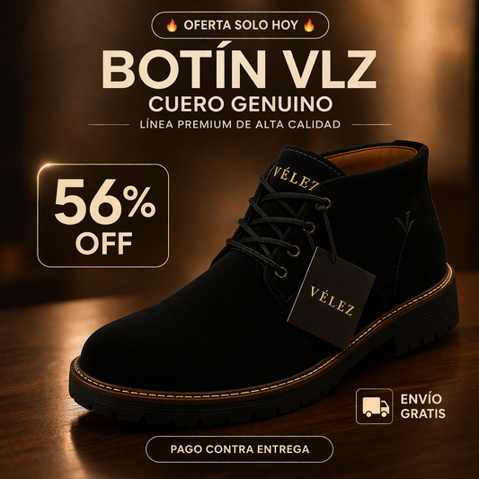 🔥 OFERTA SOLO HOY 🔥 BOTIN VLZ CLÁSICO DE CUERO GENUINO PREMIUM