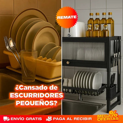 Escurridor De Platos Con Almacenamiento